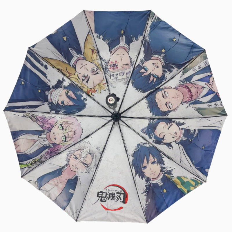 Demon Slayer Hashira Characters Automatic Folding Umbrella Windproof Rain Sun Protection Portable Compact Anime Umbrella For Fans Multiple Styles Available