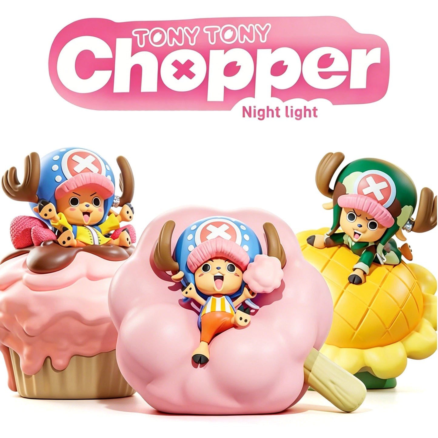 One Piece Tony Tony Chopper Blind Box Night Light Cute Anime Figure Bedside Lamp Collectible Statue Decorative LED Nightlight Surprise Toy Gift For Anime Fans