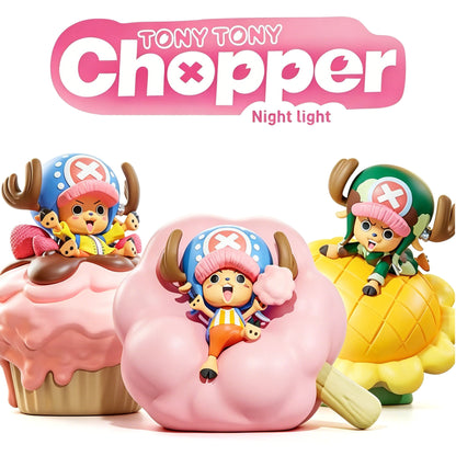 One Piece Tony Tony Chopper Blind Box Night Light Cute Anime Figure Bedside Lamp Collectible Statue Decorative LED Nightlight Surprise Toy Gift For Anime Fans