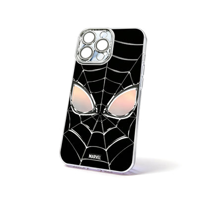 Marvel Spider‑Man Phone Case 3‑in‑1 Removable Lens Frame Shockproof Airbag Protective Cover Cool Web Pattern Anime Cell Phone Shell For Iphone