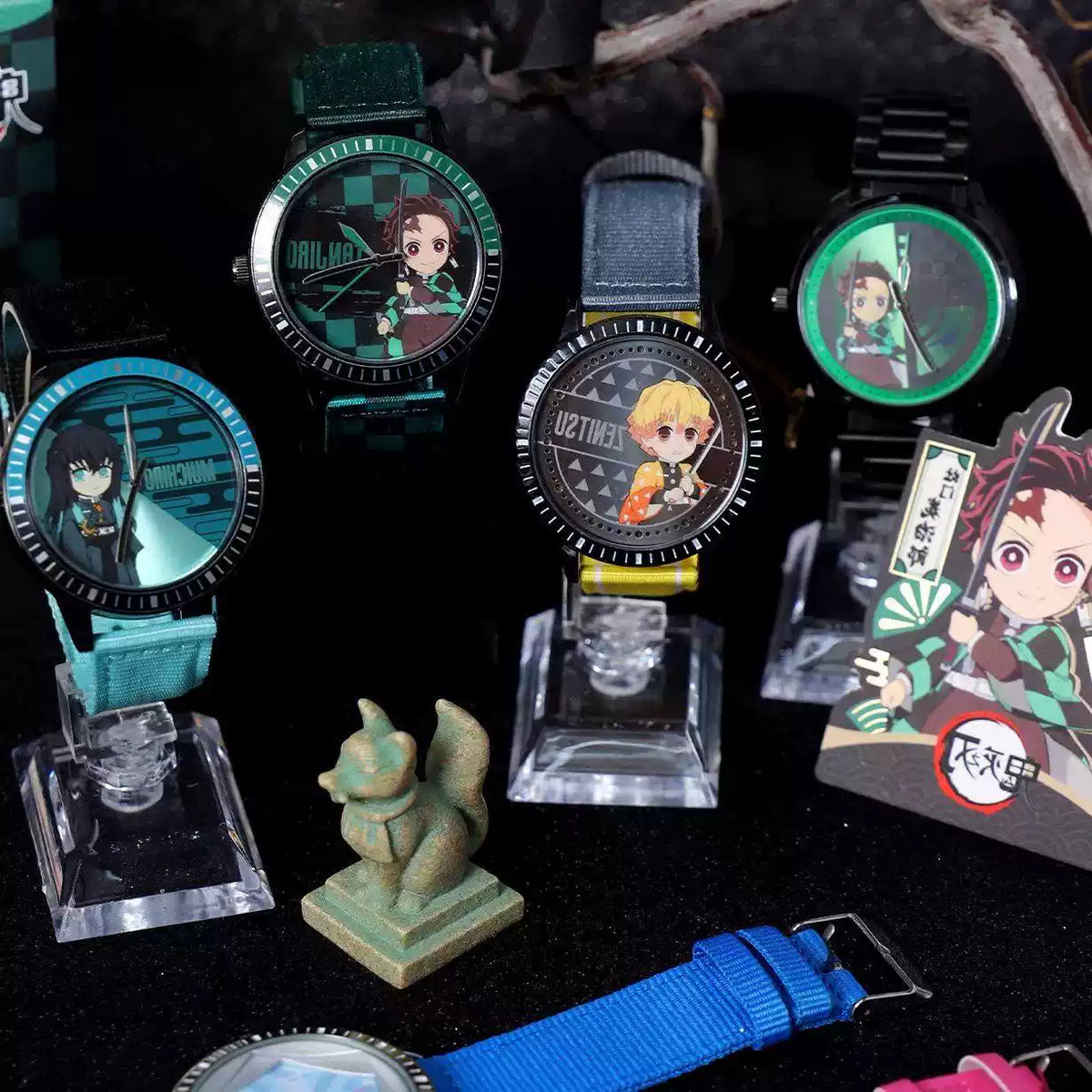 Demon Slayer Wrist Watch Blind Box, Anime Character Quartz Watch Collectible Mystery Box Gift for Anime Fans